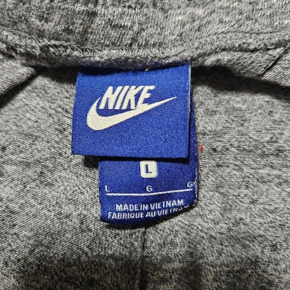 Nike capri jogger sweatpants gray with white logo, size L